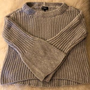 Chenille belle sleeve sweater